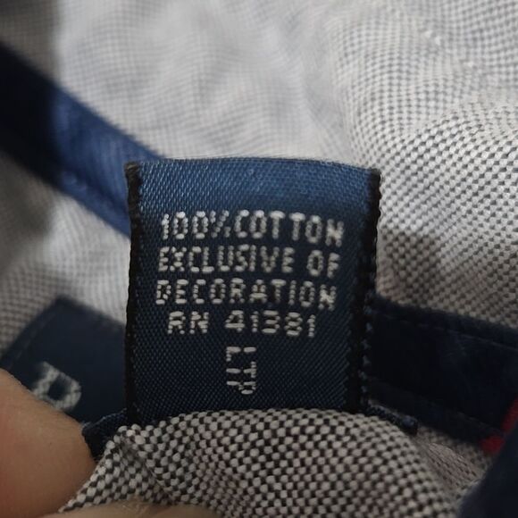 Ralph Lauren Long Sleeve Button Front Collared Shirt Light Gray Men's XL - Picture 7 of 10